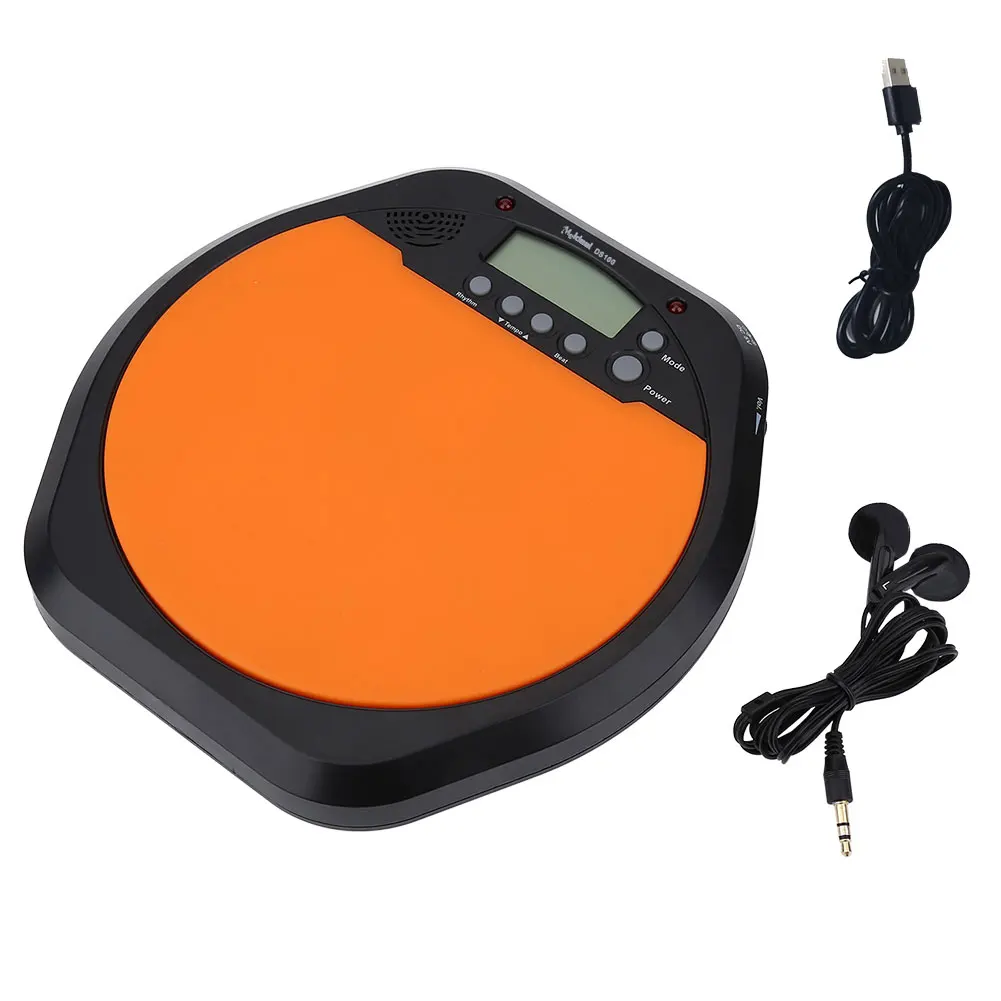

Drum Metronome Digital Electronic Drummer Training Practice Drum Pad Metronome Easy To Use External DC Power