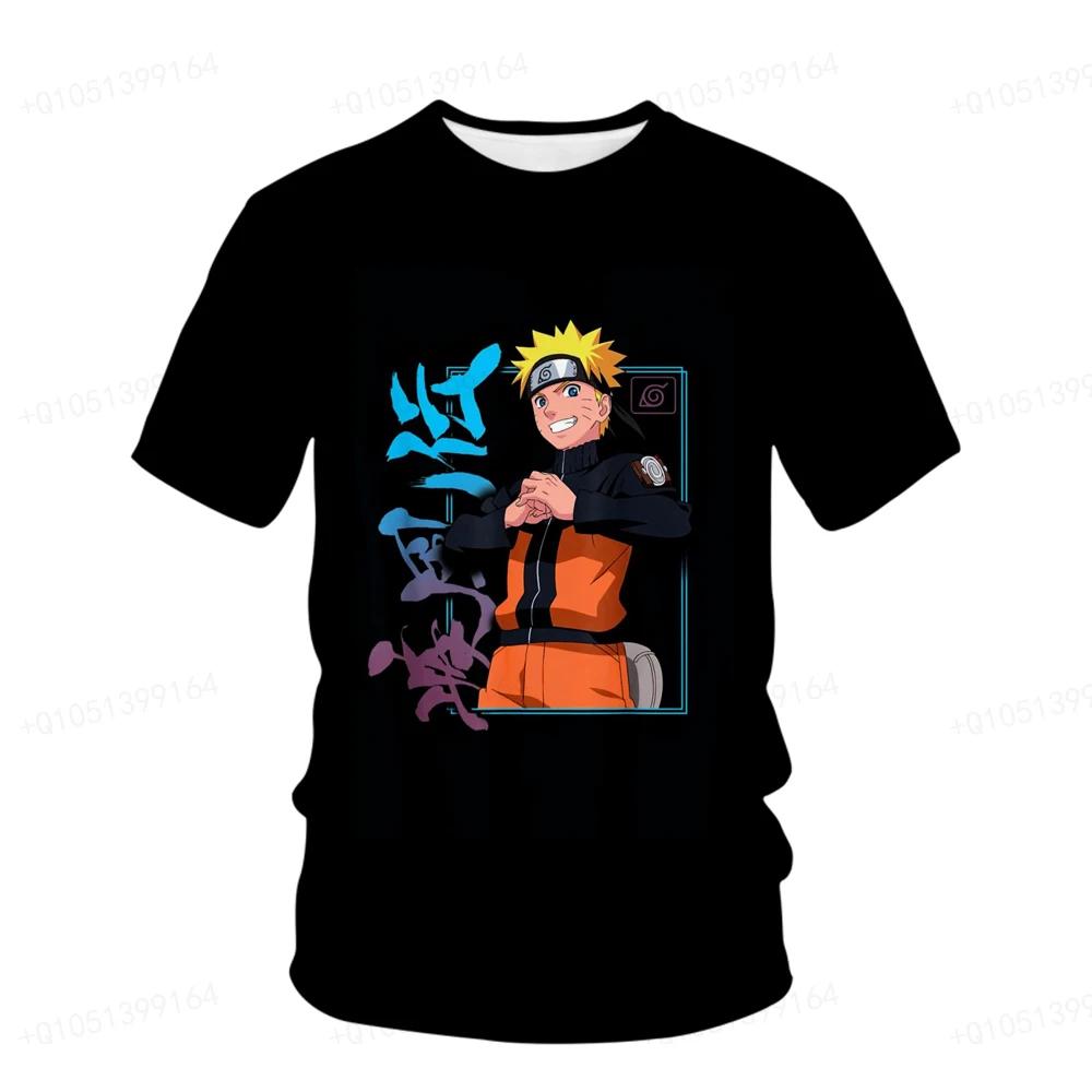 

2023 Summer Naruto T-shirt Top Boys Girls T-shirt 3D Print Cool Naruto Kakashi Children Animation Fashion 4-14T Children T-shirt