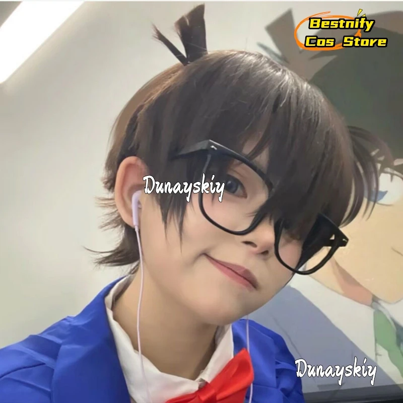 Аниме Детектив Конан Kudou Shinichi Косплей Парик со светодиодной технологией