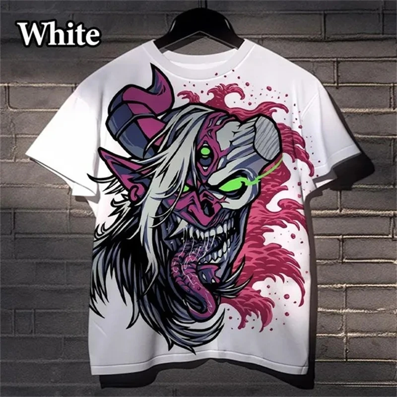 

Japanese 3D Printed Prajna Men's T-shirt Ghost Warrior Casual Street Anime T Shirt Fashion Personality Women Designer Clothes