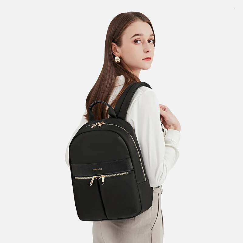 Fashion Women's Laptop Bag PU+Polyester Notebook Briefcase Case For 13 14 15Inch Waterproof Laptop BackpackTravel Office Ladies