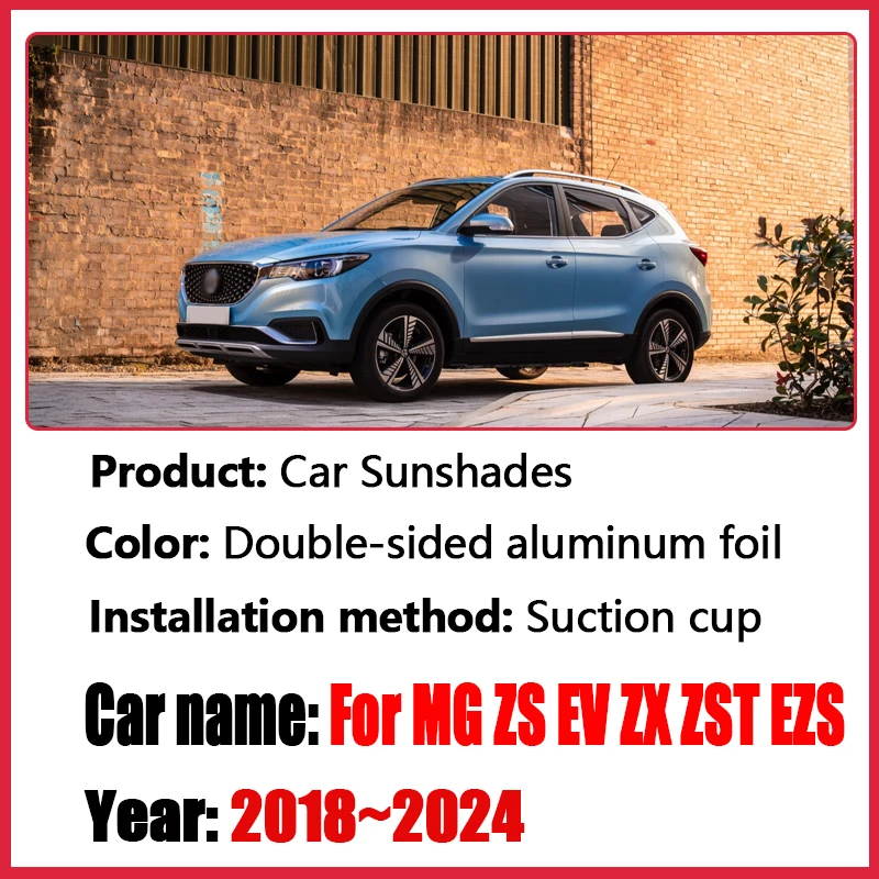 Фото Объемный козырек для MG ZS EV ZX ZST EZS ZS11 2018 ~ 2024 автомобильные солнцезащитные козырьки с защитой от УФ-лучей, блоки конфиденциальности, солнцезащитный крем, окно, автоаксессуары №2