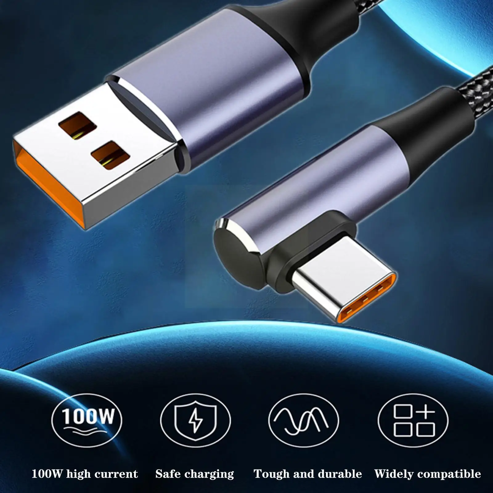 

0.5/1/2/ 5a Quick Charge 4.0 Usb C To Usb Type C Transfer 20v/5a Fast Pd Right Charging Angle Max 480mbps Cable Rate 100w R7t7