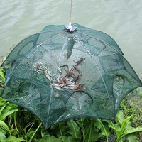 strengthened 4 8 holes automatic fishing net shrimp cage nylon foldable fish trap cast net cast folding fishing network outdoor