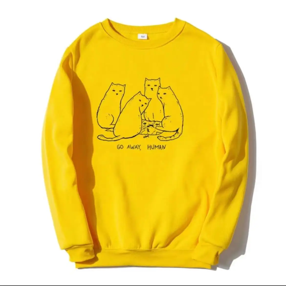 

LinYi Go Away Human Crewneck Man's Sweatshirts Streetwear Male Clothing Print Winter New Arrival Tracksuits Hoodies sudadera Hom