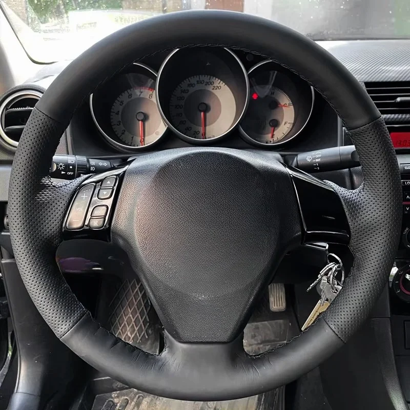 Оплетка на рулевое колесо для старой Mazda 3 5 6 Pentium B70 чехол автомобиля Кожаная