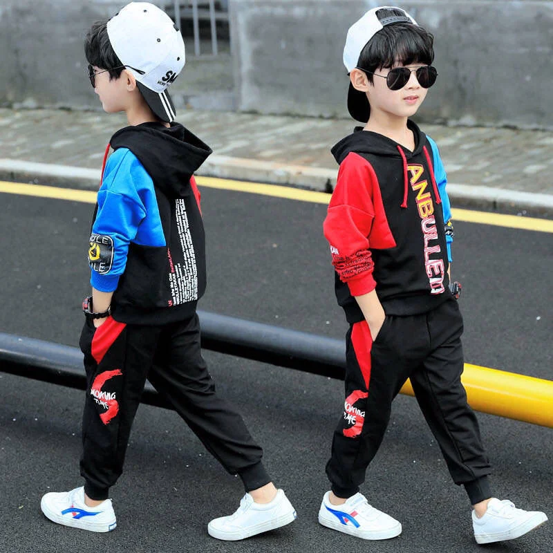 Boys Suit Sweatshirts +Pants Cotton 2Pcs/Sets 2022 New Spring Autumn Thicken High Quality Sports Sets Kid Baby Children Clothing