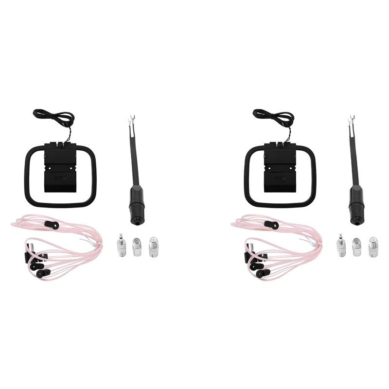 

2X FM Antenna For Indoor Stereo Receiver, Ancable Universal 75Ohm/300 Ohm FM AM Radio Antenna Kit With Antenna Converter
