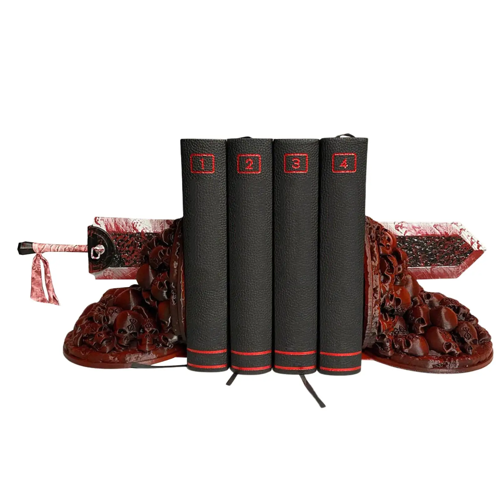 

2022 Resin Slayer Bookends For Home Office Versatile Dragon Slayer Book Magazine Organizer Holder Non-Skid Desktop Statue Decor