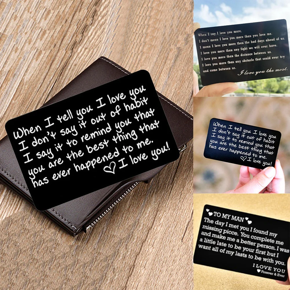 

Gift For Dad Stainless Steel Card Alloy Card Gift For Boyfriend Metal Card Valentine's Day Gifts Birthday Gift