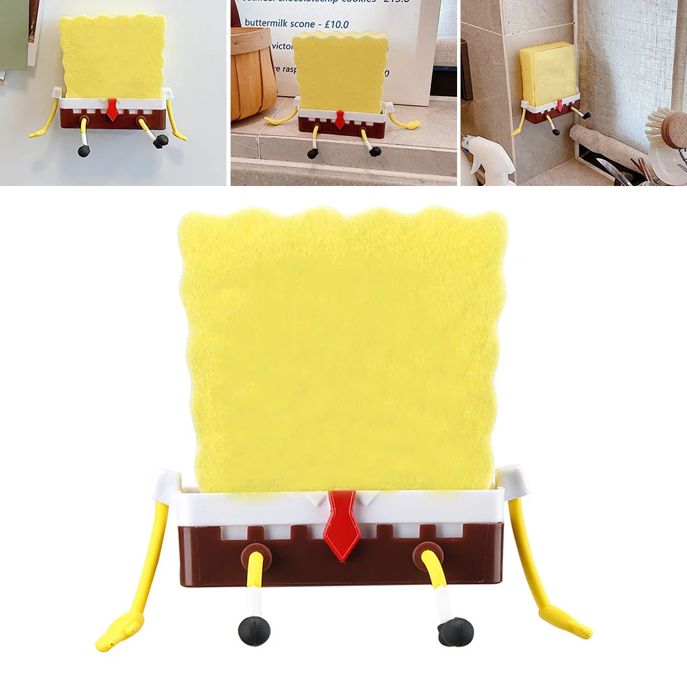 

Cute Cartoon Sponge Holder Kitchen Household Organizer Storage Utensils Drain Rack New Home Accessories Hot Sale