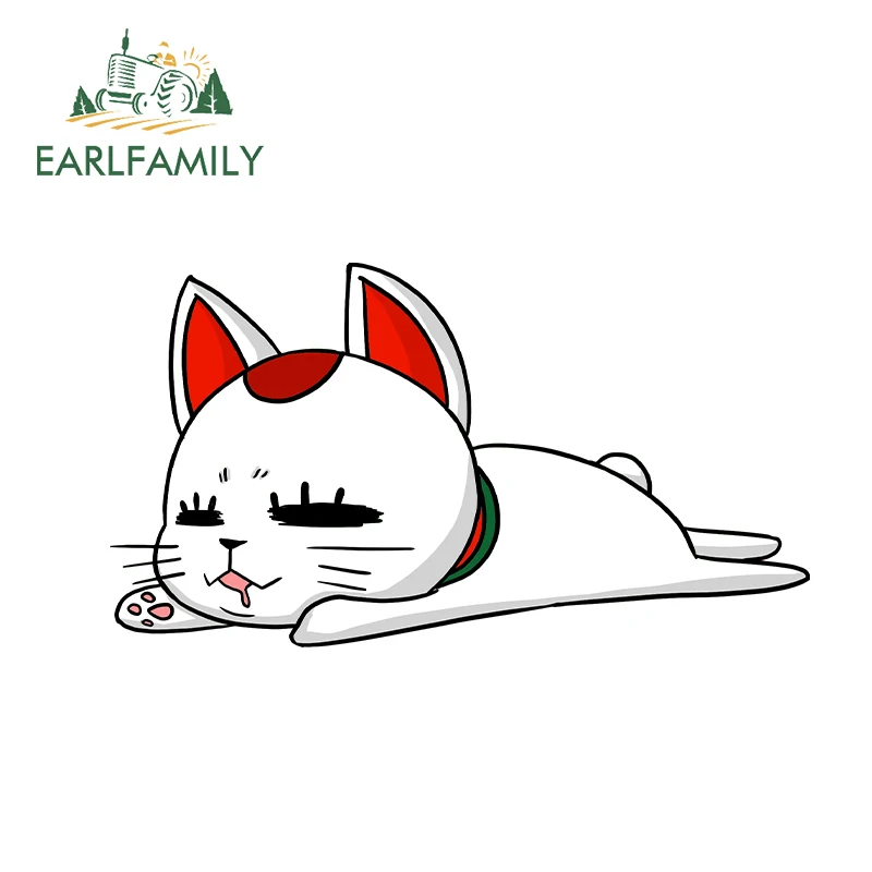 

Наклейки для автомобиля EARLFAMILY Anime Turbo Granny, забавные наклейки с мультяшным котом на доске для серфинга, красивые водонепроницаемые виниловые наклейки для защиты дверей автомобиля