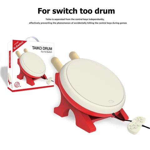 Проводной барабан Taiko с игровым автоматом Drumstick Соматосенсорный барабан для Nintendo Switch Taiko No Tatsujin
