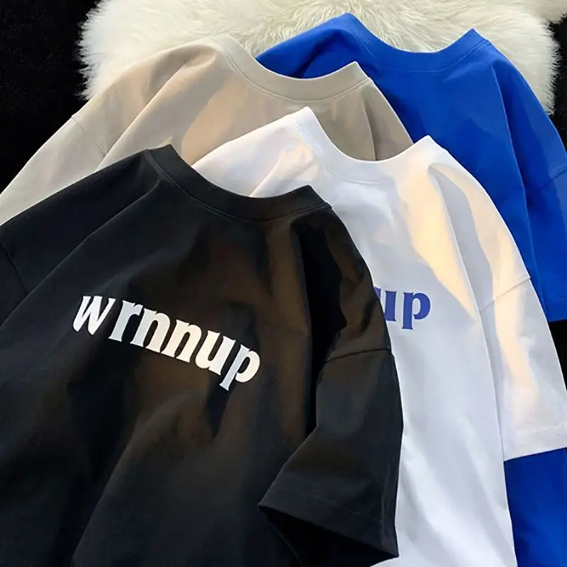 

Summer New minimalist letter printed short sleeved T-shirt for men and women ins Korean version loose casual couple top clothing
