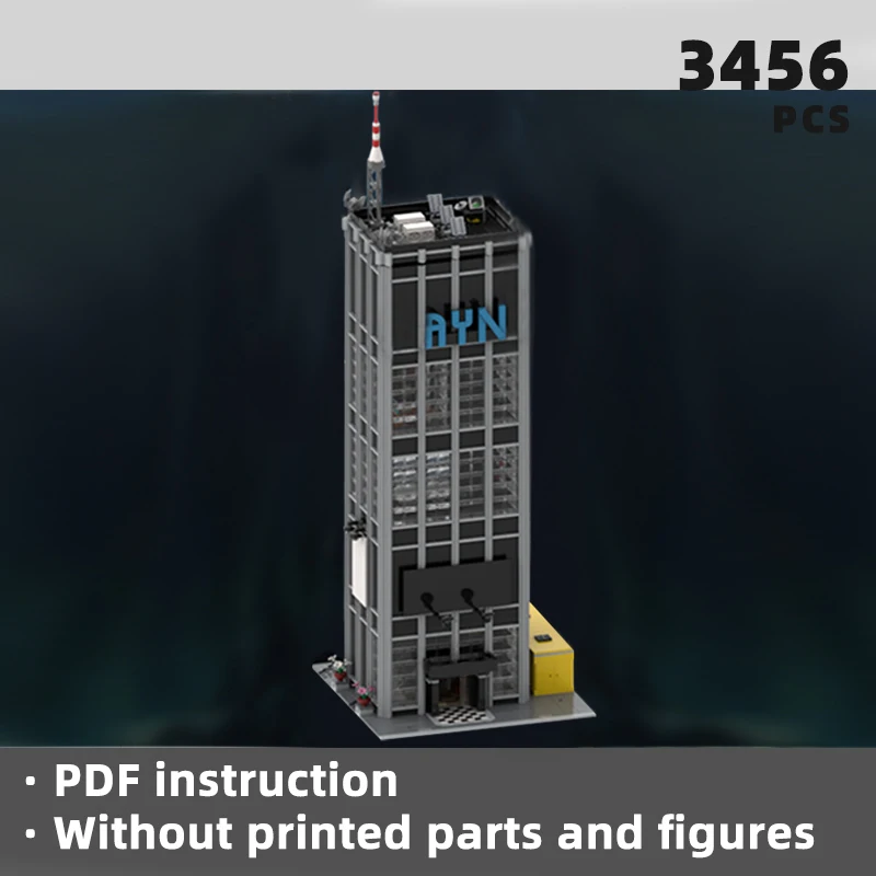 Изысканный город небоскребок модульные строительные кирпичи современный офис
