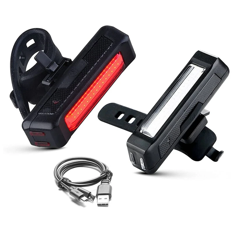 

HOT USB Rechargeable Bike Lights, Perfect For Skateboard Lights, Scooter Lights, Riding Accessories, White And Red LED
