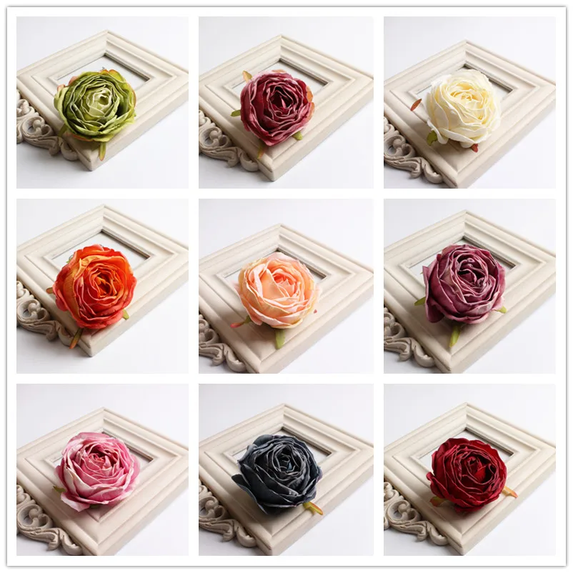 

14Colors 7CM Artificial Silk Fabric Peony Bud Flower Head For DIY Wedding Wall Bouquet Party Home Decoration Hat Accessories