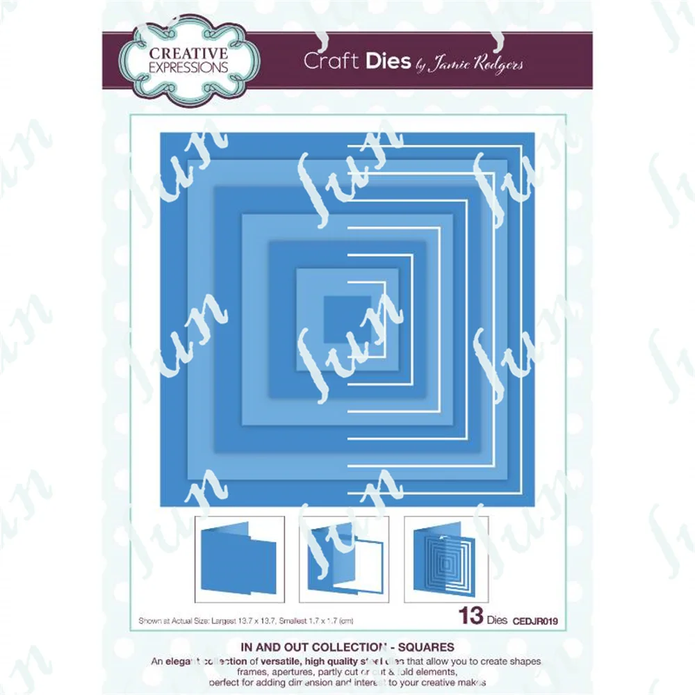 

Arrival New 2022 in and out Collection Squares Craft Cut Dies Scrapbook Diary Decor Embossing Molds Diy Greeting Cards Handmade