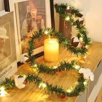 christmas decoration cotton pinecone hanging string lights fairy lighting strings for home 2022 tree ornaments navidad new year