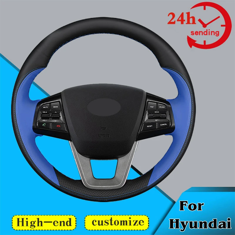 

Оплетка рулевого колеса автомобиля на заказ, нескользящая оплетка 100%, подходит для Hyundai Ix25, Creta 2014, 2015, 2016, 2017, автомобильные товары, оплетка рулевого колеса