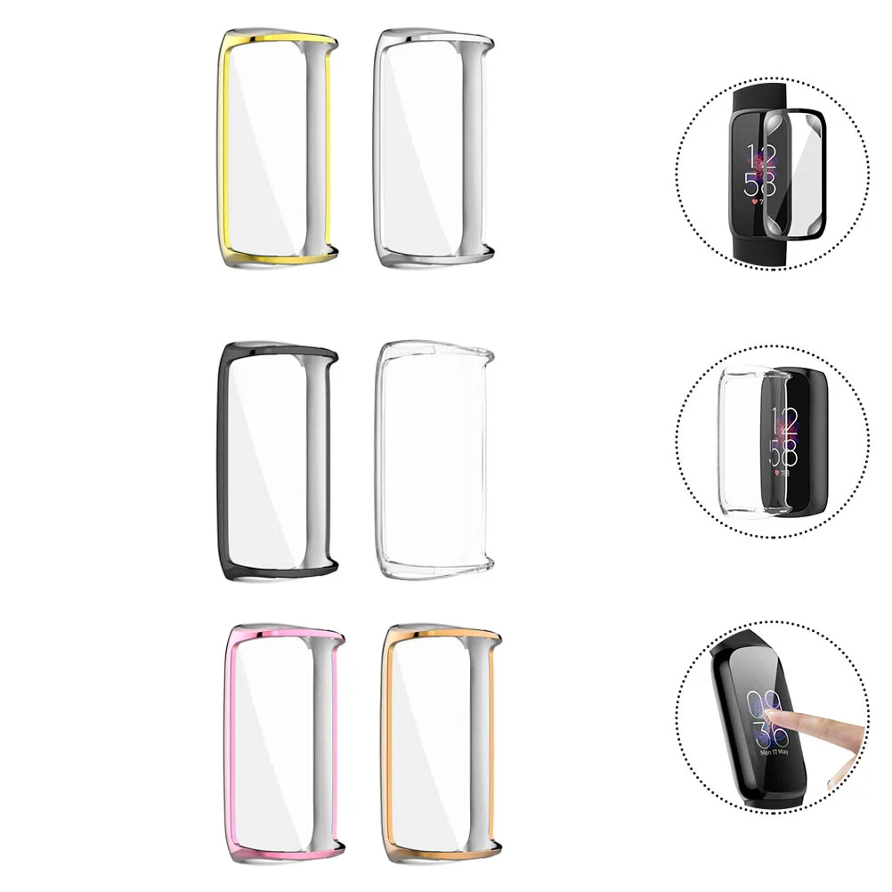 

Watch Screen Case Smartwatch Shell Cover Protection Protectorbumper Around Luxeall Glass Compatible Thin Ultra Saver