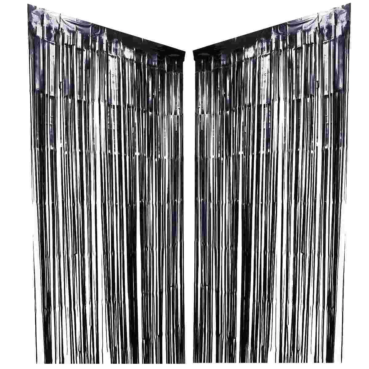 

1pc Party Decoration Reusable Foil Fringe Curtain Party Curtain for Parties