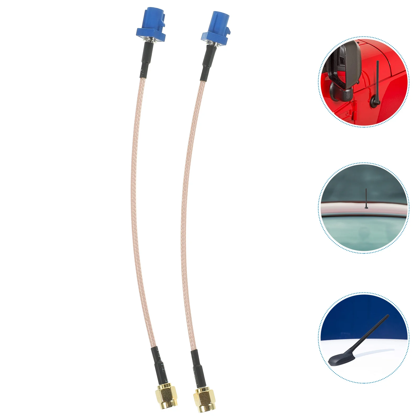 

2 Pcs Car Accessory Marine Antenna Cable Extension For Auto Adapter Supplies Male SMA Cord Gprs