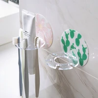 1pc plastic toothbrush holderholder toothpaste storage rack shaver razor hanger tooth brush dispenser bathroom accessories