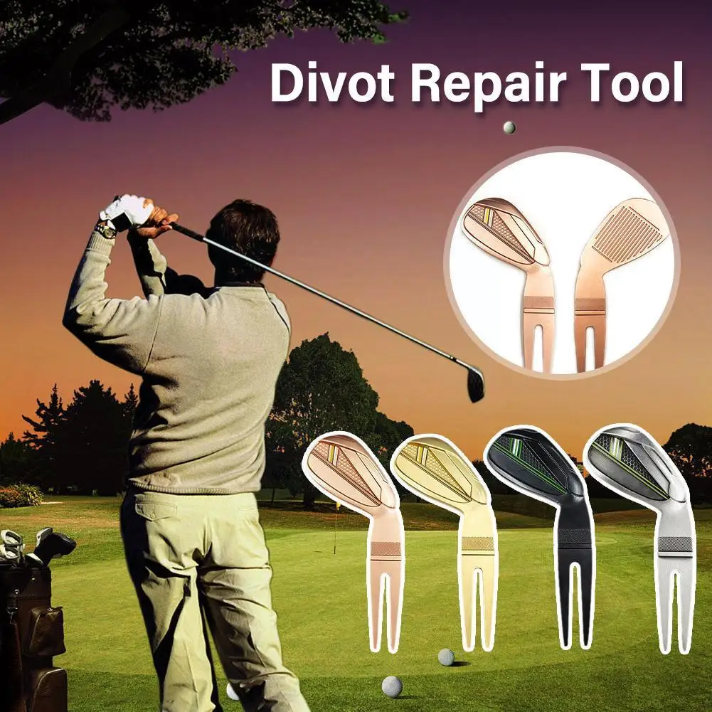 

Golf Divot Repair Tool Switchblade Pitch Groove Cleaner Ball Turf Pitchfork Shaped Mark The Fix Training Magnetic U Pitch M W6U4