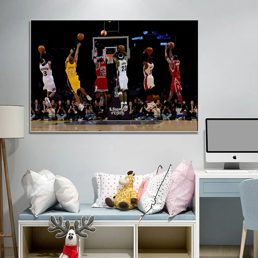 Картина на холсте с изображением баскетбольной звезды