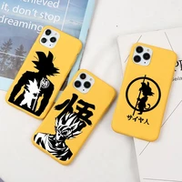 bandai dragon ball z son goku dbz phone case for iphone 13 12 11 pro max mini xs 8 7 6s plus x se xr candy yellow silicone cover