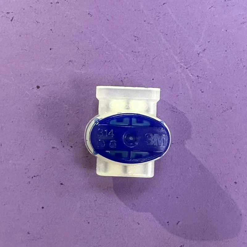 100 pcs Original 314 Scotchlok Self-Stripping Moisture Resistant, Electrical Pigtail Connectors for 22-14AWG wires 0.65-1.63