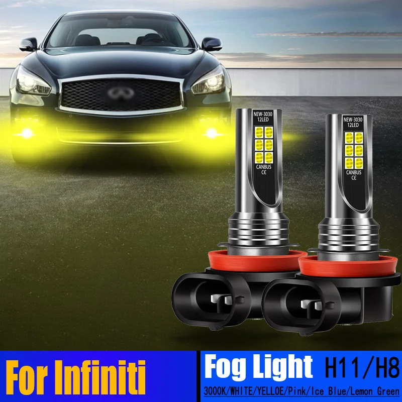 

2pcs LED Fog Light Bulb Golden Lamp H8 H11 H16 For Infiniti G25 G37 Q40 Q45 Q60 Q70 QX50 QX56 QX60 QX80 QX70 2014 2015 2016 2017