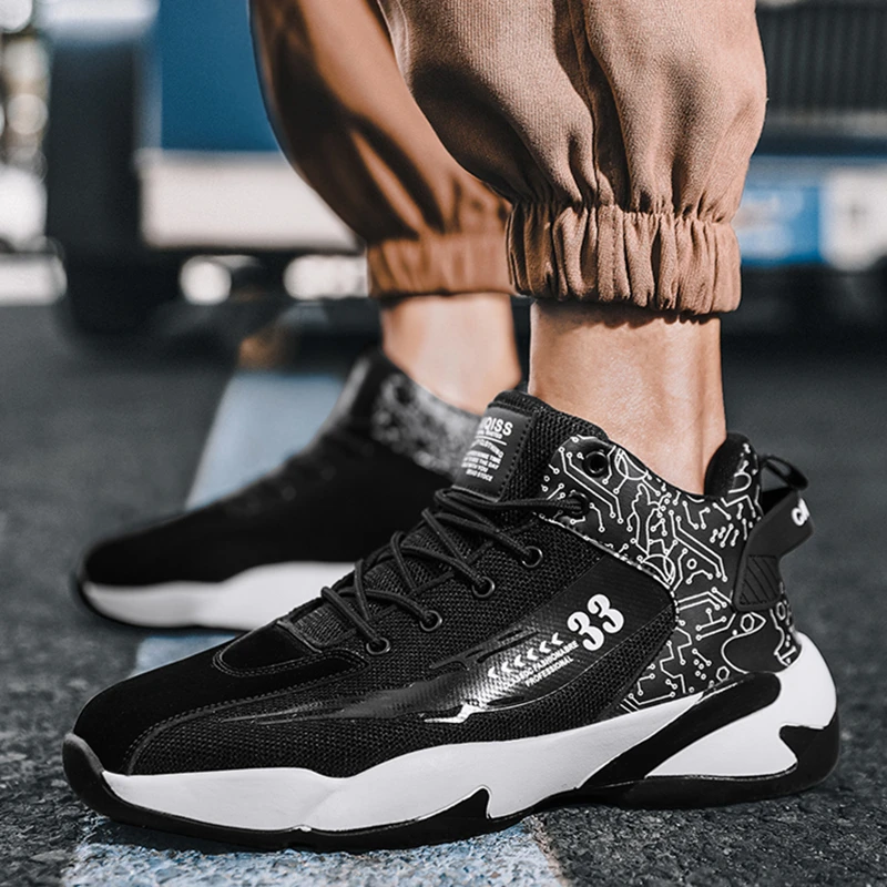 Fashion Sneakers Lightweight Men Casual Shoes Breathable Male Footwear Lace Up Walking Shoe Sports Running Sneaker Plus Size