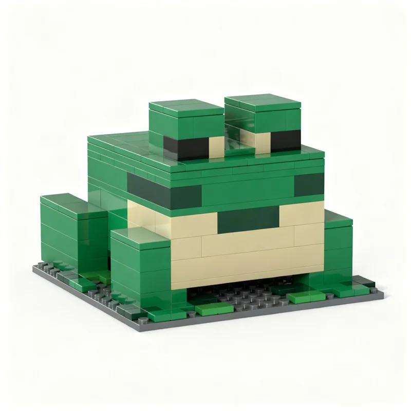 Фото Набор строительных блоков MOC My World: Модель лягушки, 138 деталей. Конструктор, развивающая игрушка, подарок на Рождество и День рождения, для творчества и обучения. №1