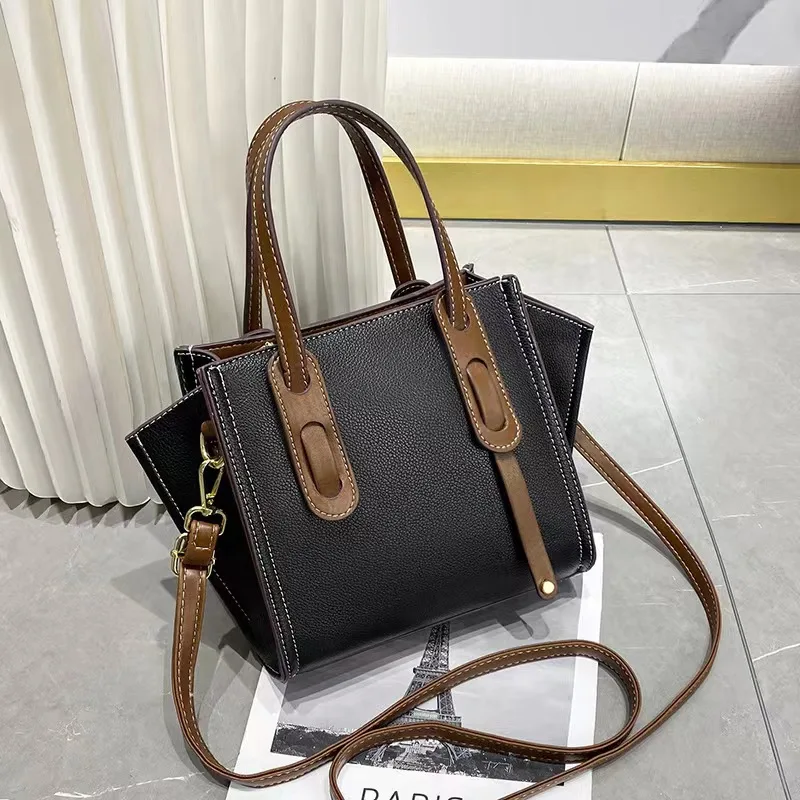 Retro women's bag Light luxury handbag retro texture shoulder bag niche crossbody bag