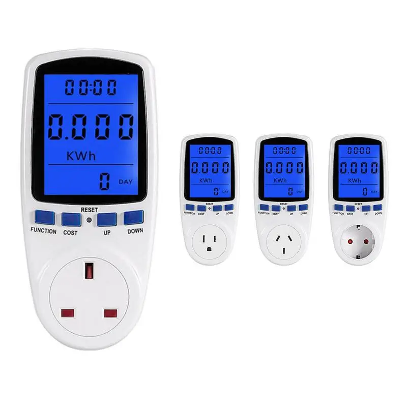 

Energy Power Meter Plug Power Watt Voltage Amps Meter For Power Consumption Control & Energy Saving Measuring Socket Digital LCD