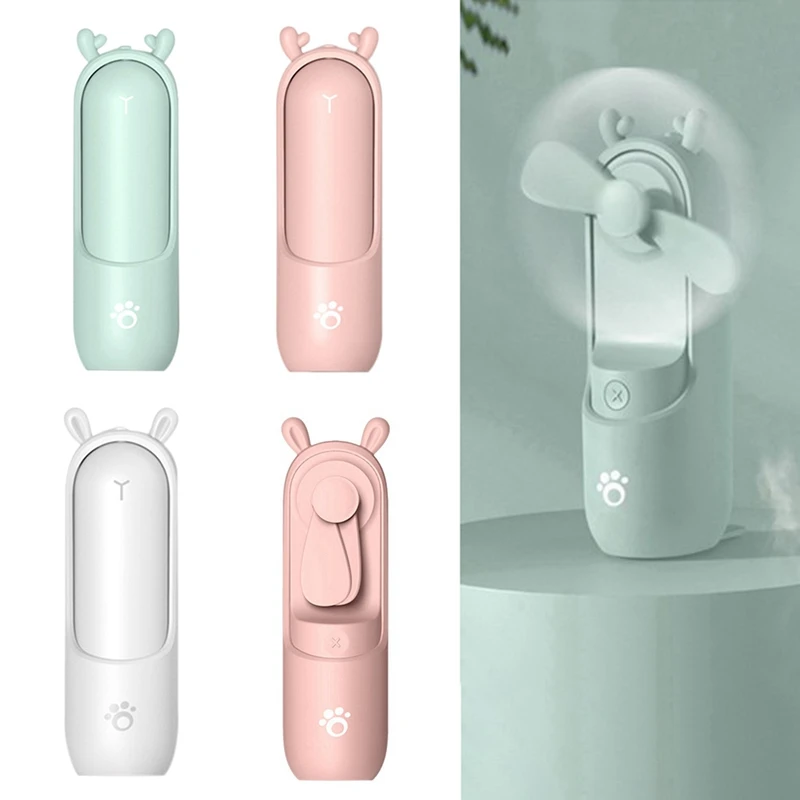 

Mini Fan Spray Moisturizing Face Cooling Air Fan USB Charging Desktop Handheld Fan