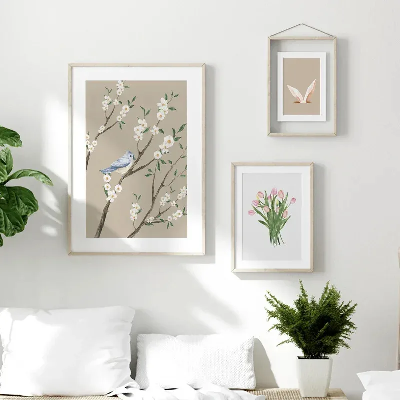 Настенная печать &quotПасхальный кролик редис яйцо весенний цветок&quot