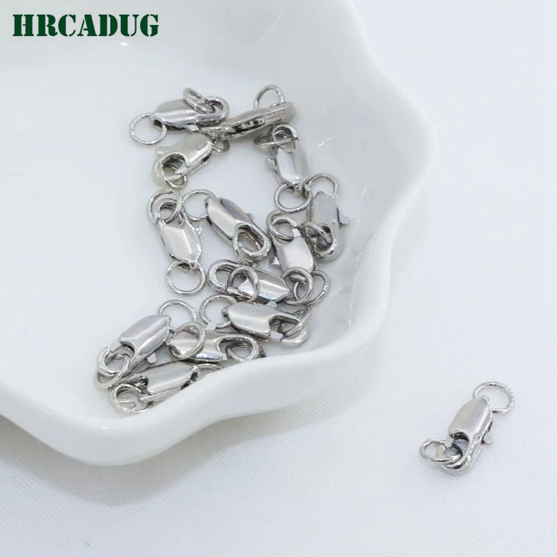 18K Gold Plated Fishtail End Clasps Double Close Rings For DIY Bracelet Necklace Jewelry Making Supplies Loose Finishing Buckle