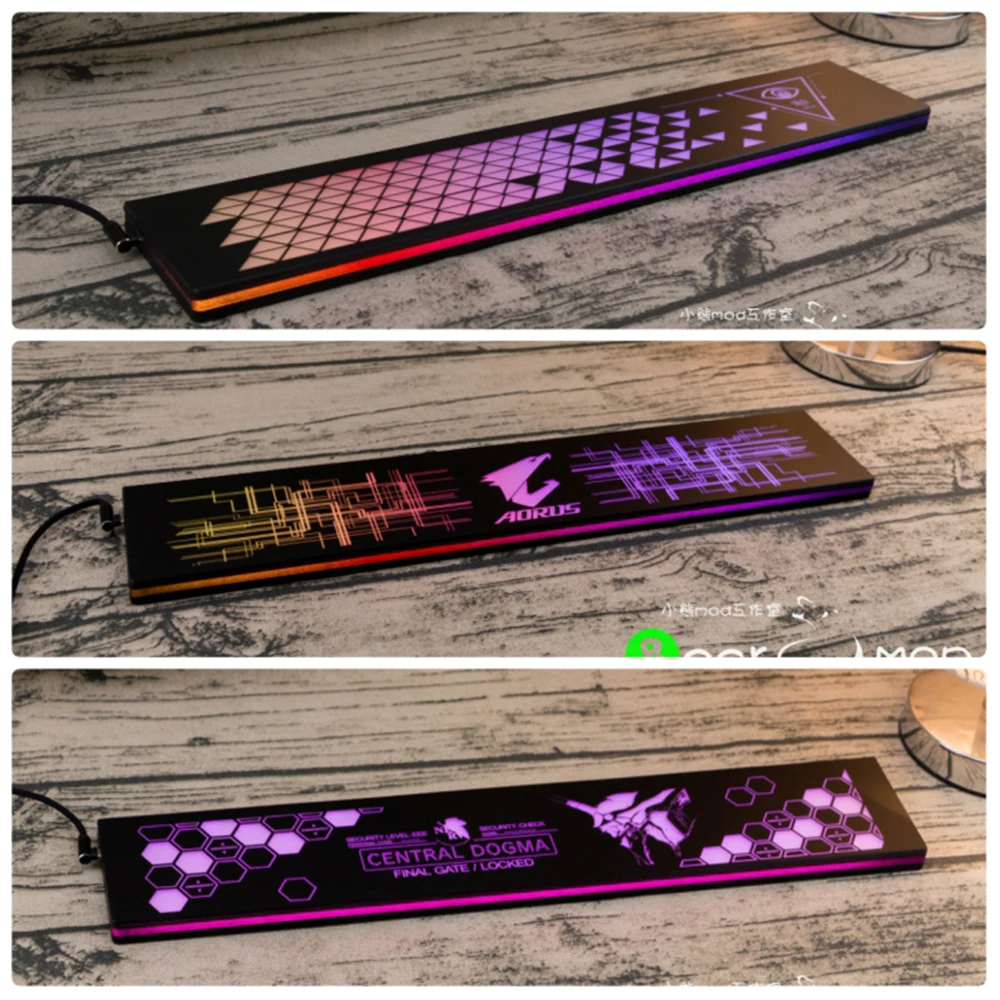 Подставка под запястье с акриловой RGB-клавиатурой 60 87 104 K95