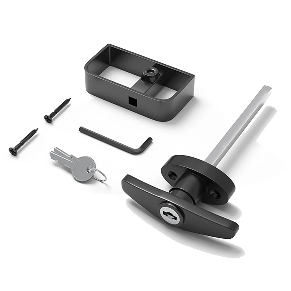 

T Handle Latch/Lock Keyed Alike Black Coated Fit for Cabinets Garage Letter-Box Drawer File Cabinet Wardrobe