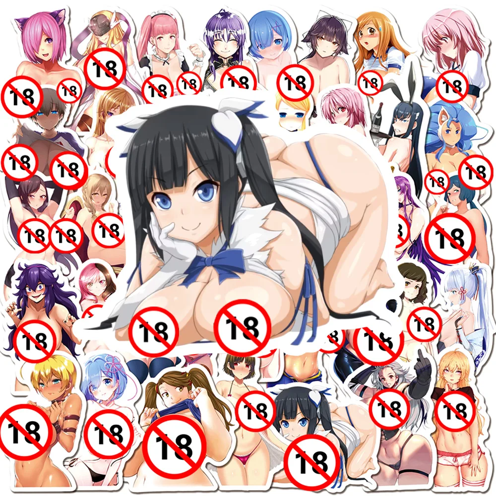 

10/30/50/100pcs Hentai Sexy Girls Waifu Anime Stickers Aesthetic for Laptop Motorcycle Car Graffiti PVC Adult Sticker Decal Pack