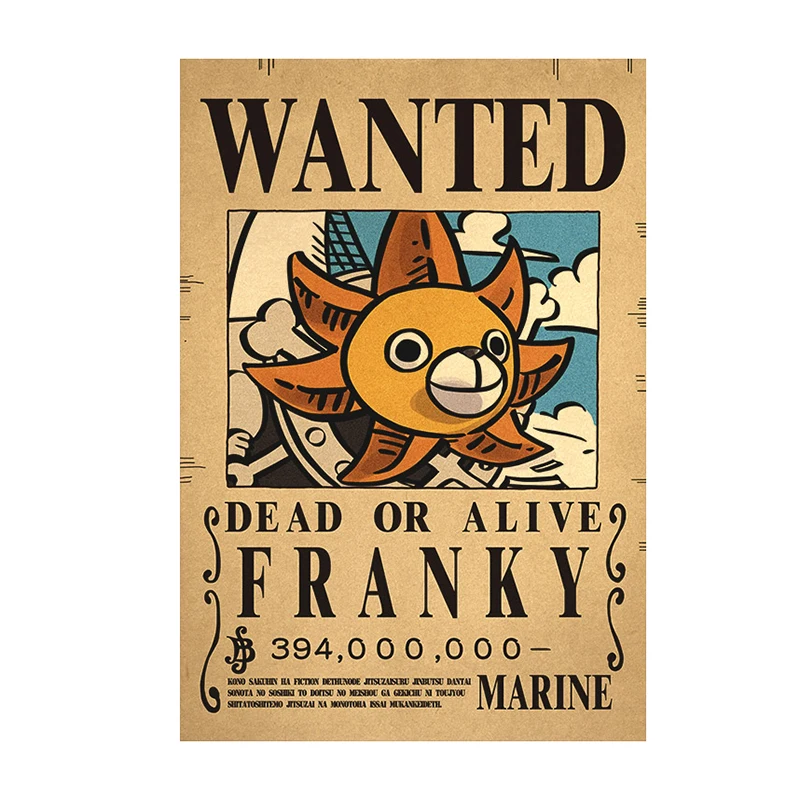 Аниме One Piece Новые постеры Luffy Zoro с вознаграждением экшн-фигурка гостиной