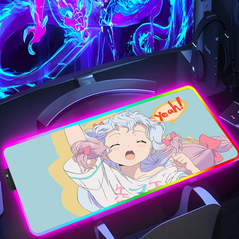 

RGB Mouse Pad Backlight Eromanga Sensei Backlit Mat Mousepad Xxl Pc Gamer Accessories Desk Protector Keyboard Large Anime Gaming