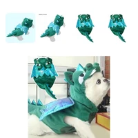 dog clothes lovely polyester fade less cat puppy dress up dinosaur costume for party dogs hoodies dogs suit
