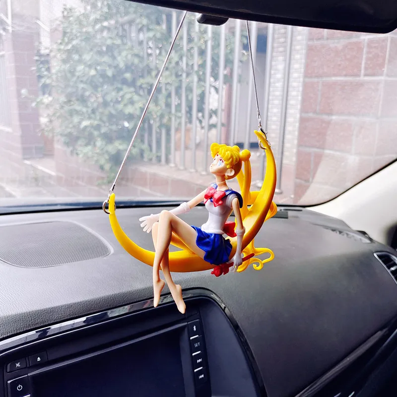 

Car Interior Car Rearview Mirror Pendant Ornament Anime Sailor Moon Beautiful Girl Ornament Auto Decoration Accessories