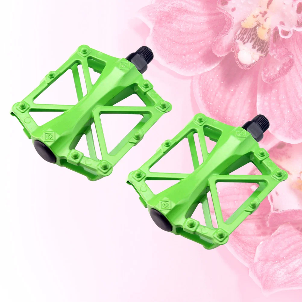 

1 Pair Green Mountain Bike Pedal Aluminum Alloy Pedal Platform Flat Pedal