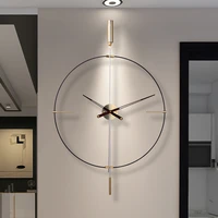 large aesthetic wall clock metal silent unique art automatic modern wall watch design reloj de pared room decor living room