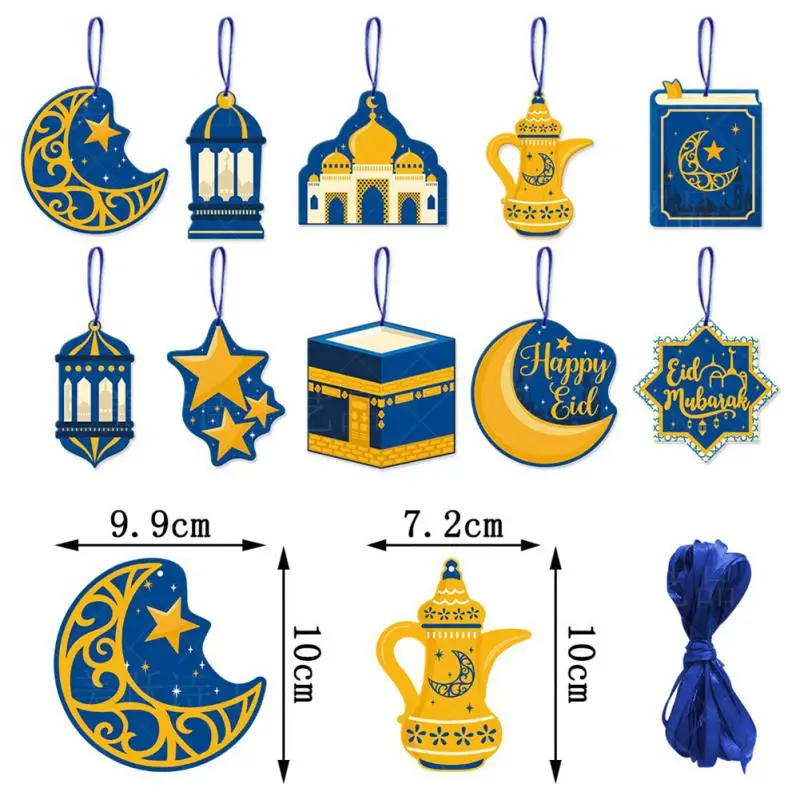 

Novel Party Decoration Pendant 10pcs Beautiful Non-toxic Decoration Pendant Star Harmless Islamic Muslim Festival Party Supplies